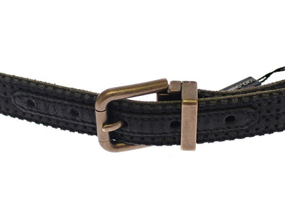 Ceinture en cuir bleu Dolce & Gabbana avec logo