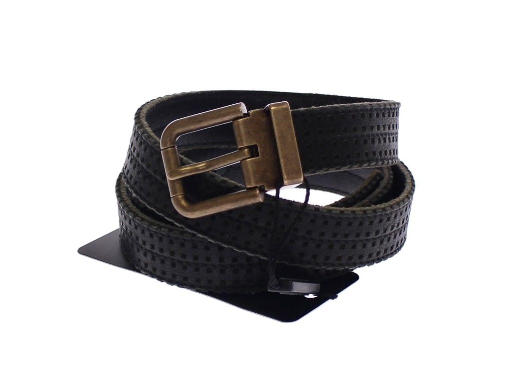 Ceinture en cuir bleu Dolce & Gabbana avec logo