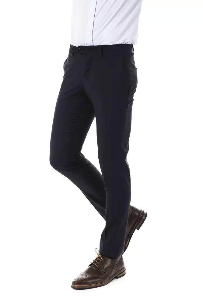 Uominitaliani Gray Wool Men's Suit Pant