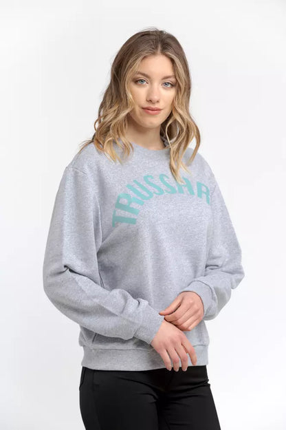 Trussardi Gray Cotton Women Sweatshirt