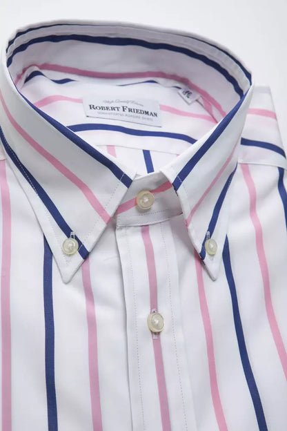 Robert Friedman White Cotton Men's Shirt