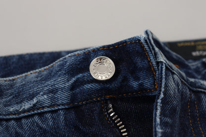 Jean en denim déchiré pour homme en coton bleu Dolce & Gabbana