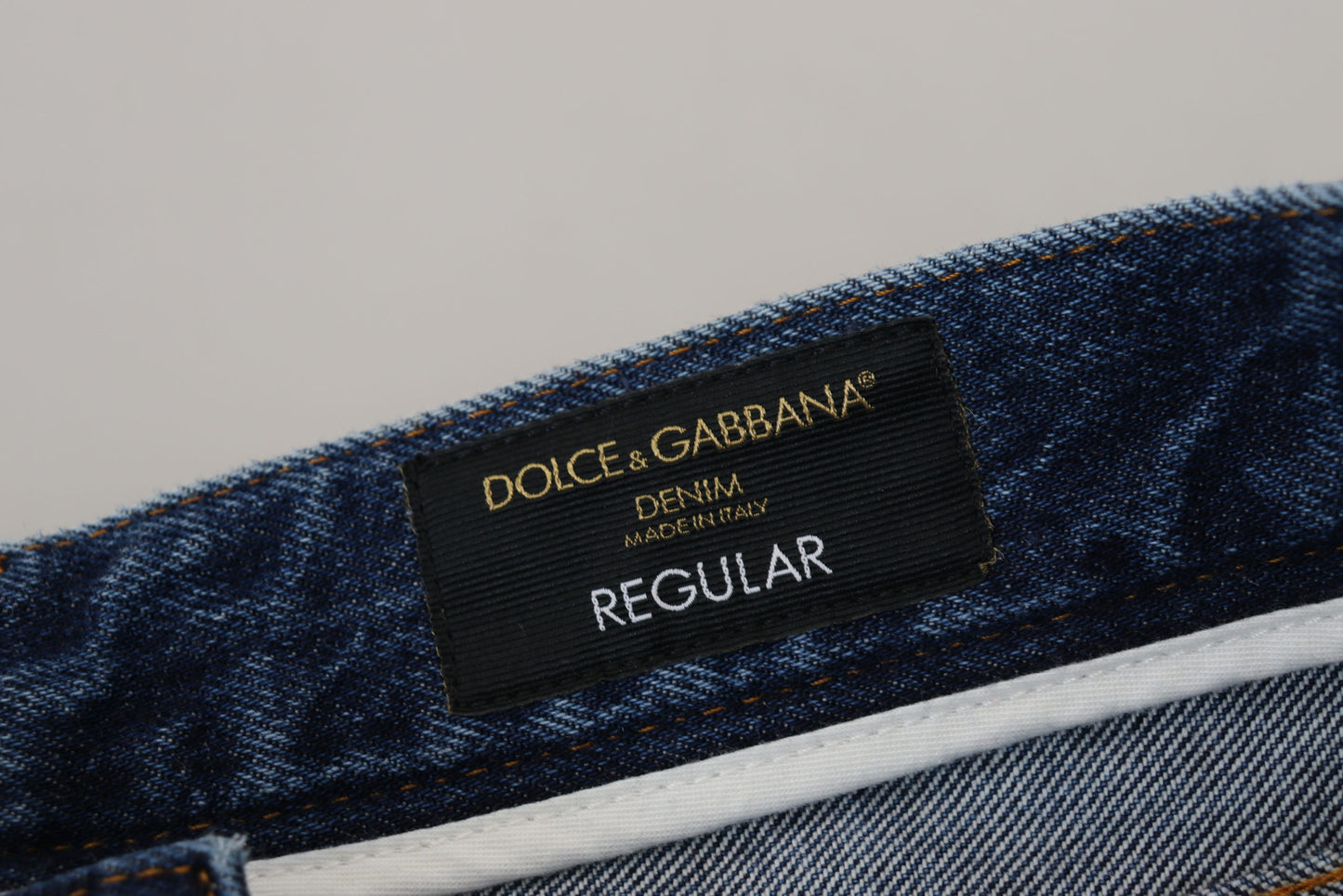 Jean en denim déchiré pour homme en coton bleu Dolce & Gabbana
