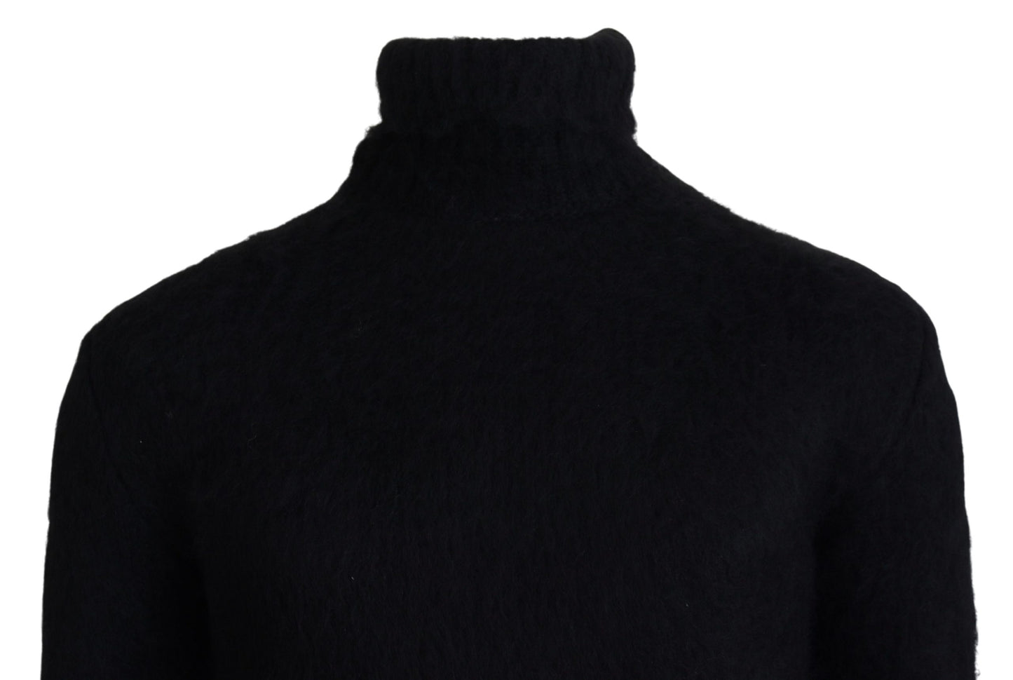 Pull col roulé en mohair noir et or Dolce & Gabbana pour homme