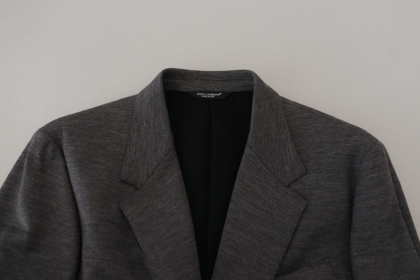 Dolce & Gabbana Blazer coupe ajustée en laine stretch grise