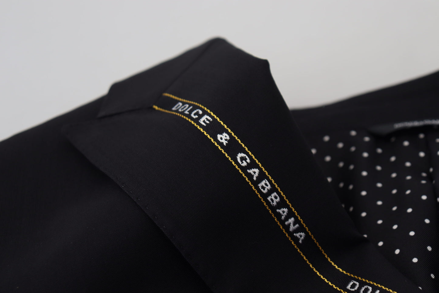 Dolce & Gabbana Blazer ajusté en laine stretch noire