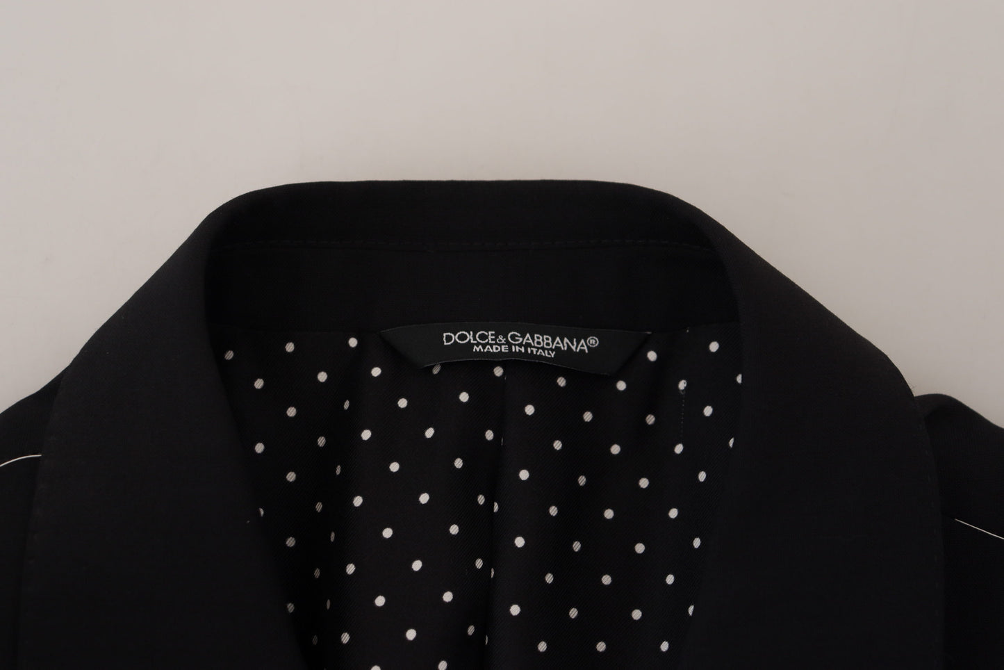 Dolce & Gabbana Blazer ajusté en laine stretch noire