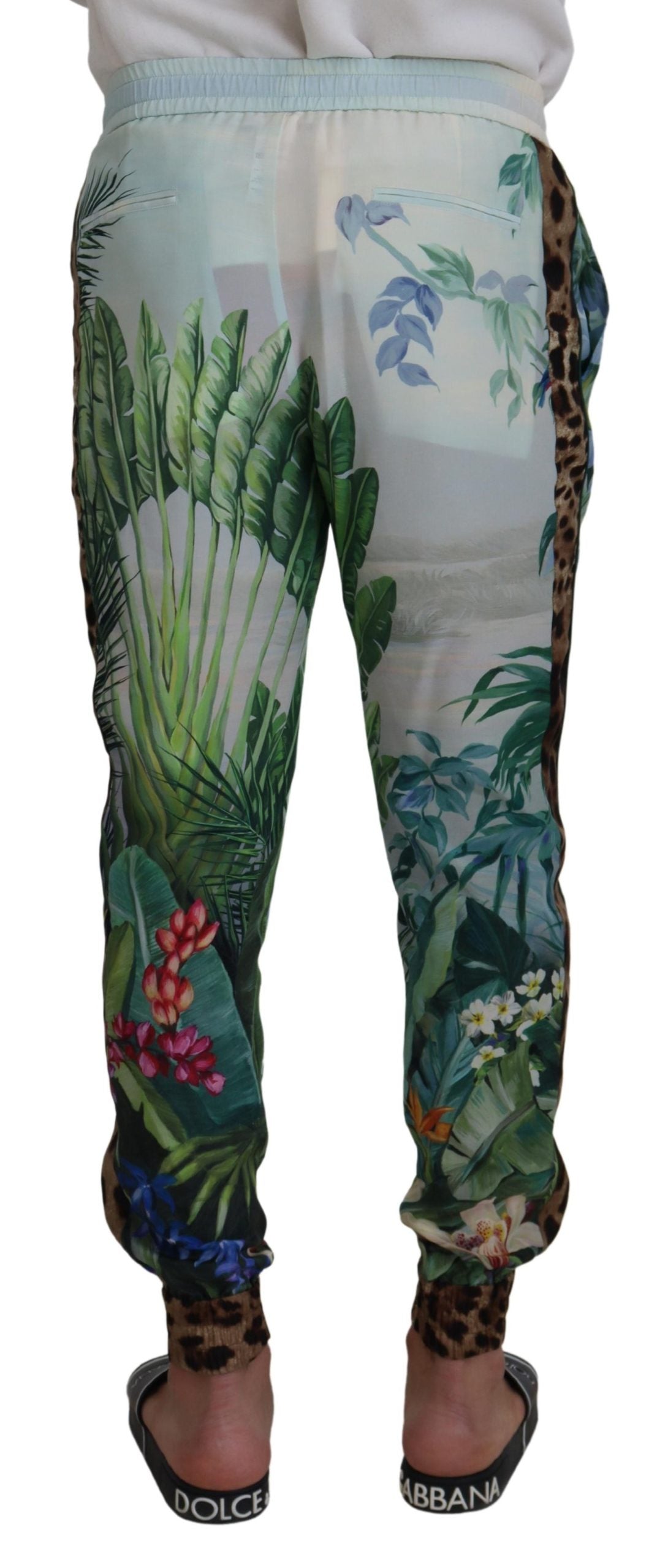 Pantalon de jogging blanc imprimé floral Dolce & Gabbana pour homme