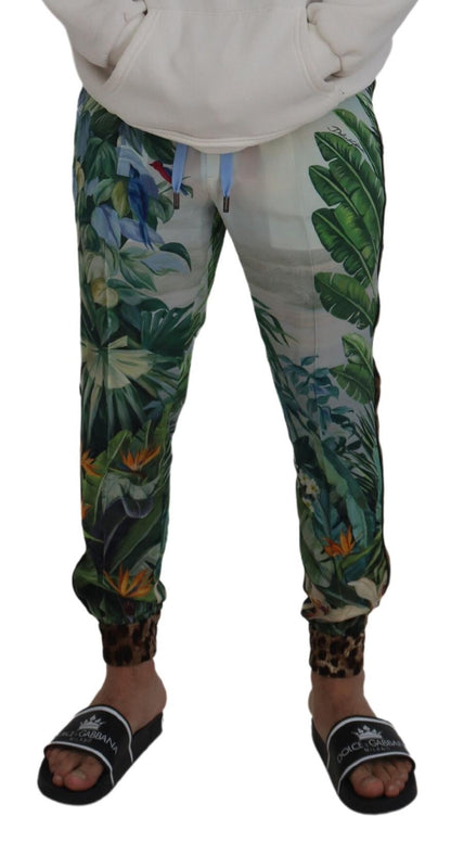 Pantalon de jogging blanc imprimé floral Dolce & Gabbana pour homme