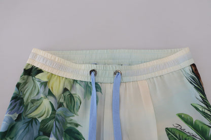 Pantalon de jogging blanc imprimé floral Dolce & Gabbana pour homme