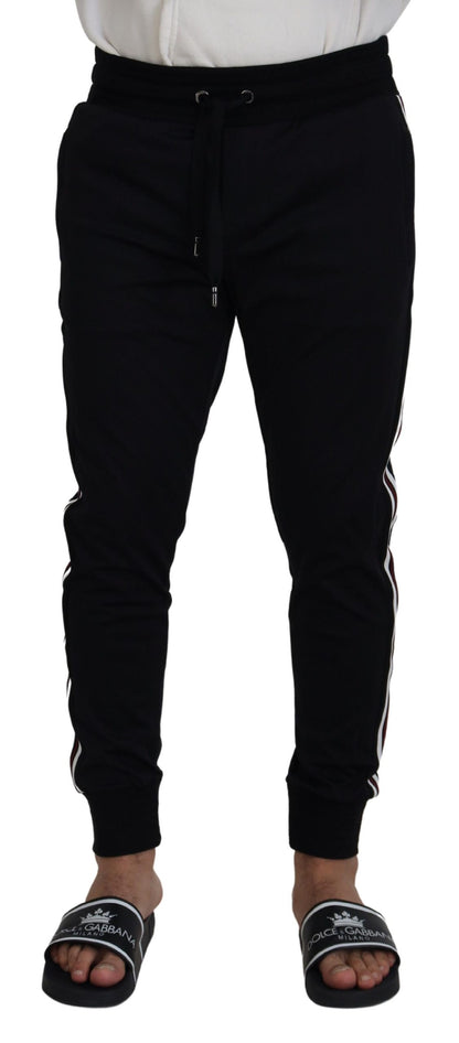Pantalon de jogging pour homme Dolce & Gabbana noir avec imprimé DG