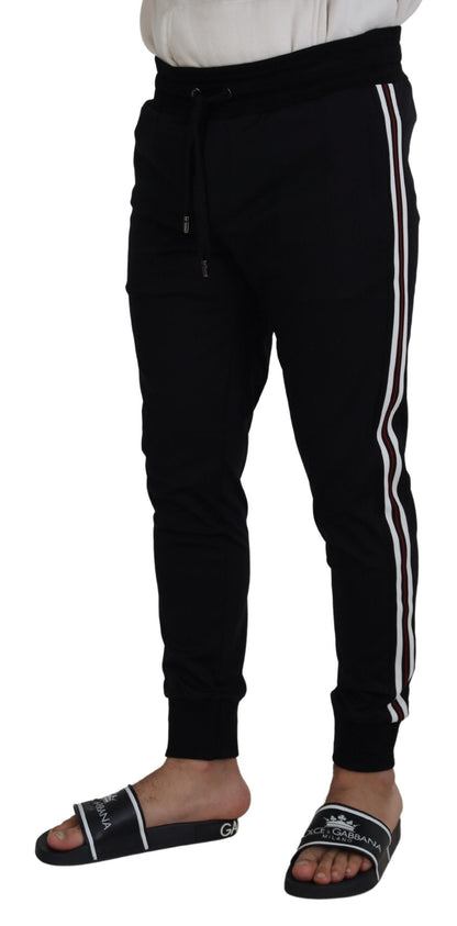 Pantalon de jogging pour homme Dolce & Gabbana noir avec imprimé DG