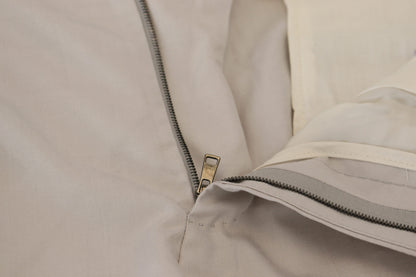 Pantalon Chino Dolce & Gabbana en Soie Crème Taille Mi-Haute