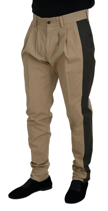 Pantalon Chino Homme Dolce & Gabbana Coton Marron Noir