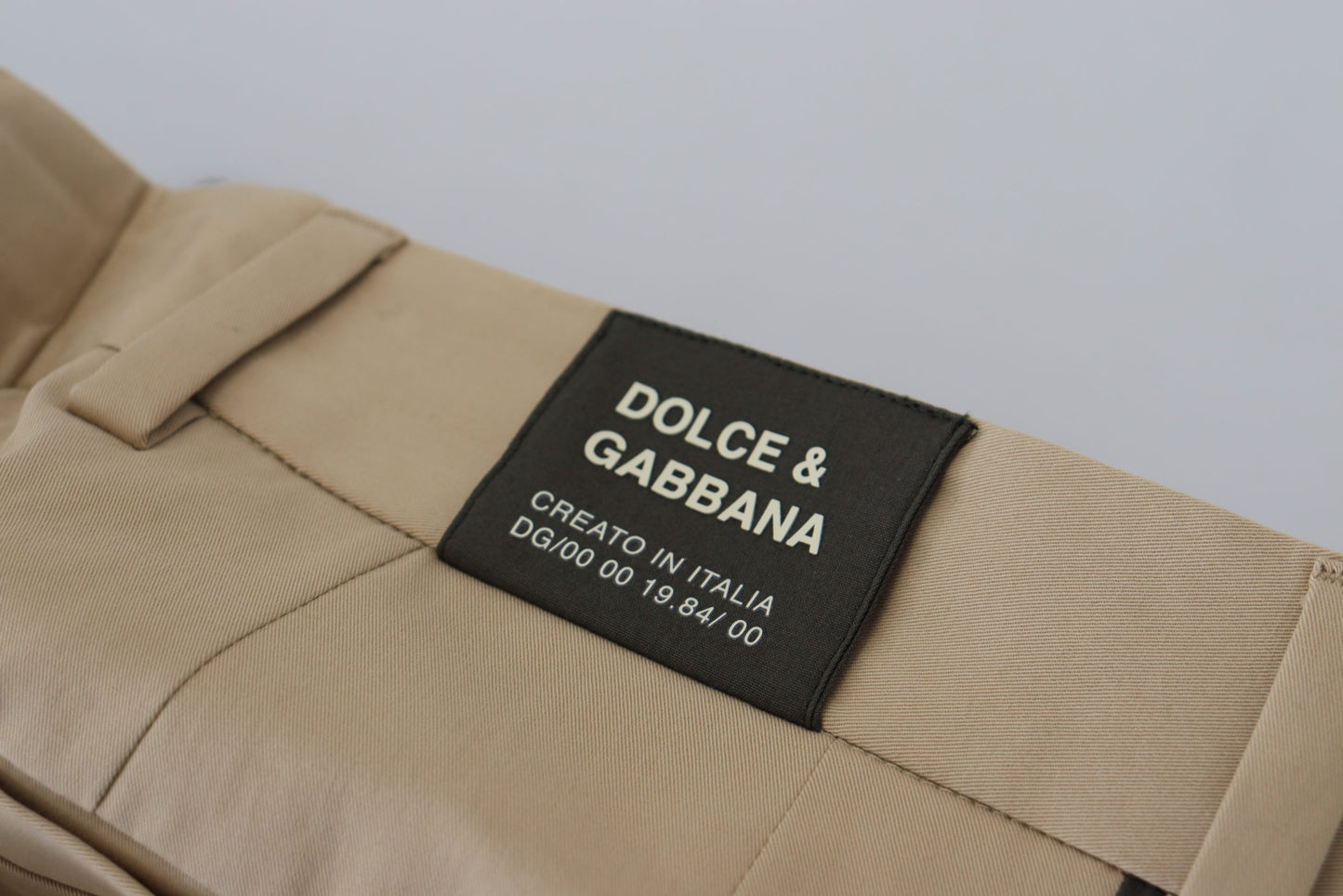 Pantalon Chino Homme Dolce & Gabbana Coton Marron Noir