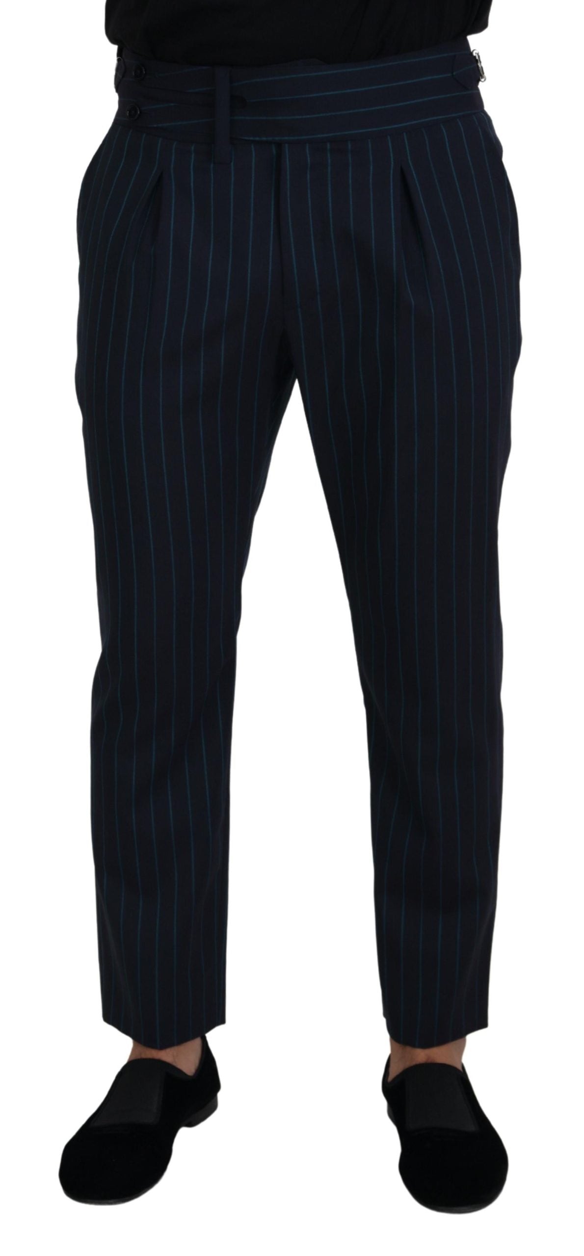 Pantalon de costume rayé bleu Dolce & Gabbana pour homme