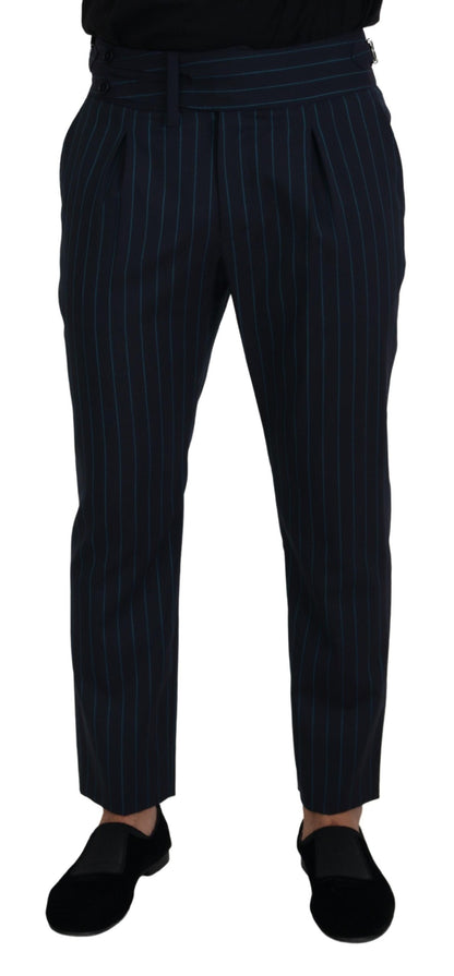 Pantalon de costume rayé bleu Dolce & Gabbana pour homme