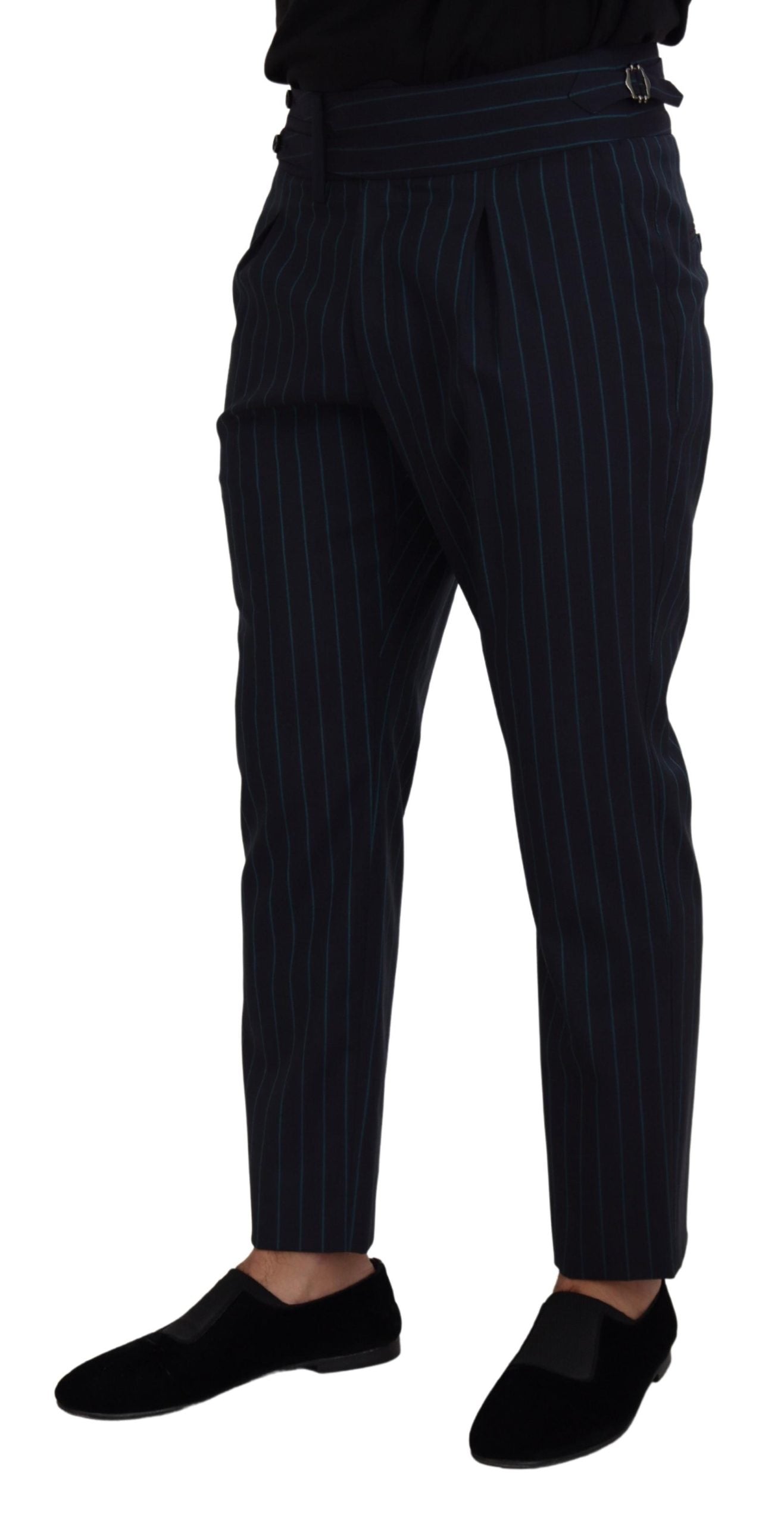 Pantalon de costume rayé bleu Dolce & Gabbana pour homme