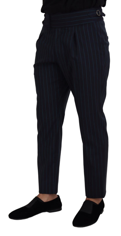 Pantalon de costume rayé bleu Dolce & Gabbana pour homme