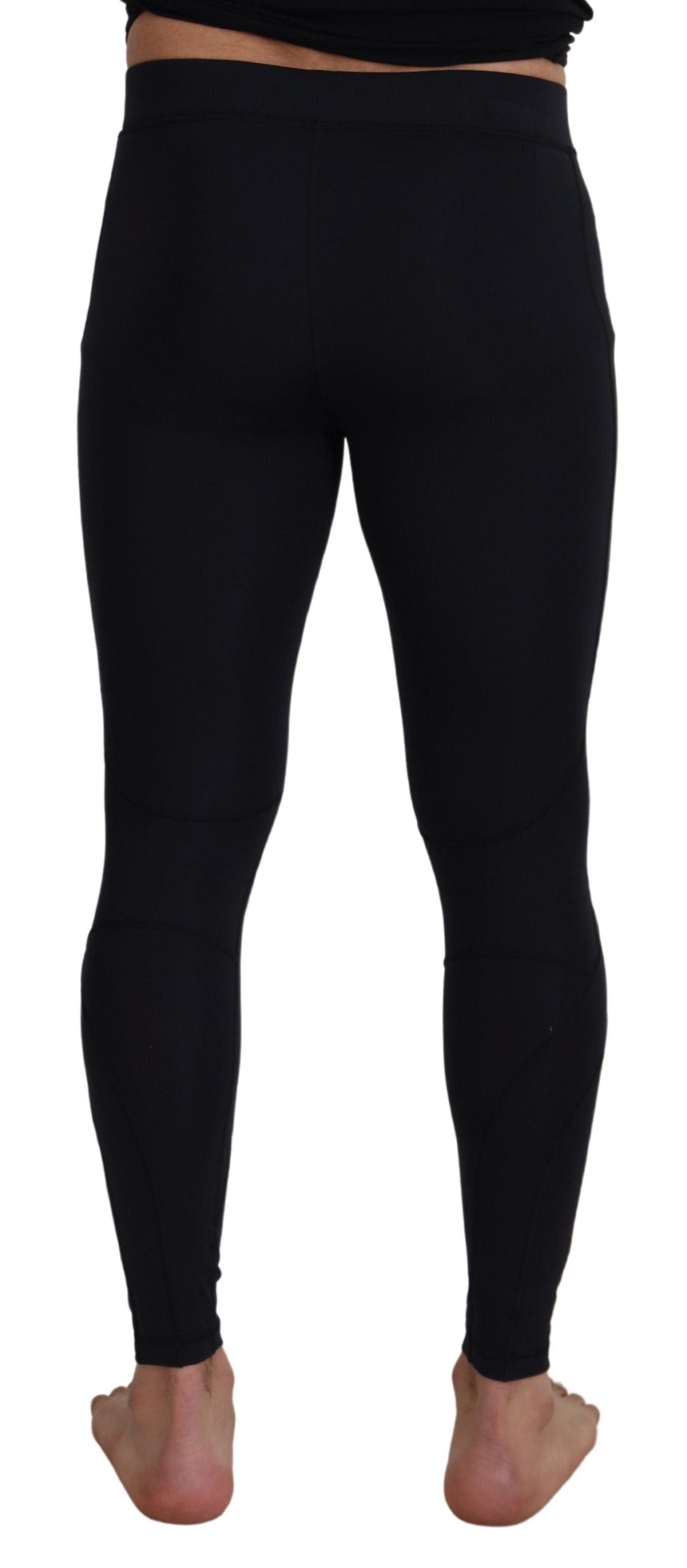 Pantalon slim extensible en nylon noir Dolce & Gabbana