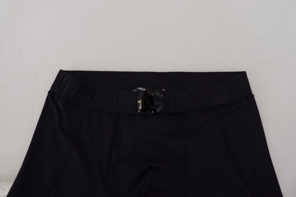 Pantalon slim extensible en nylon noir Dolce & Gabbana