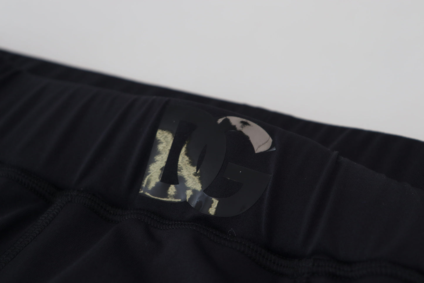Pantalon slim extensible en nylon noir Dolce & Gabbana