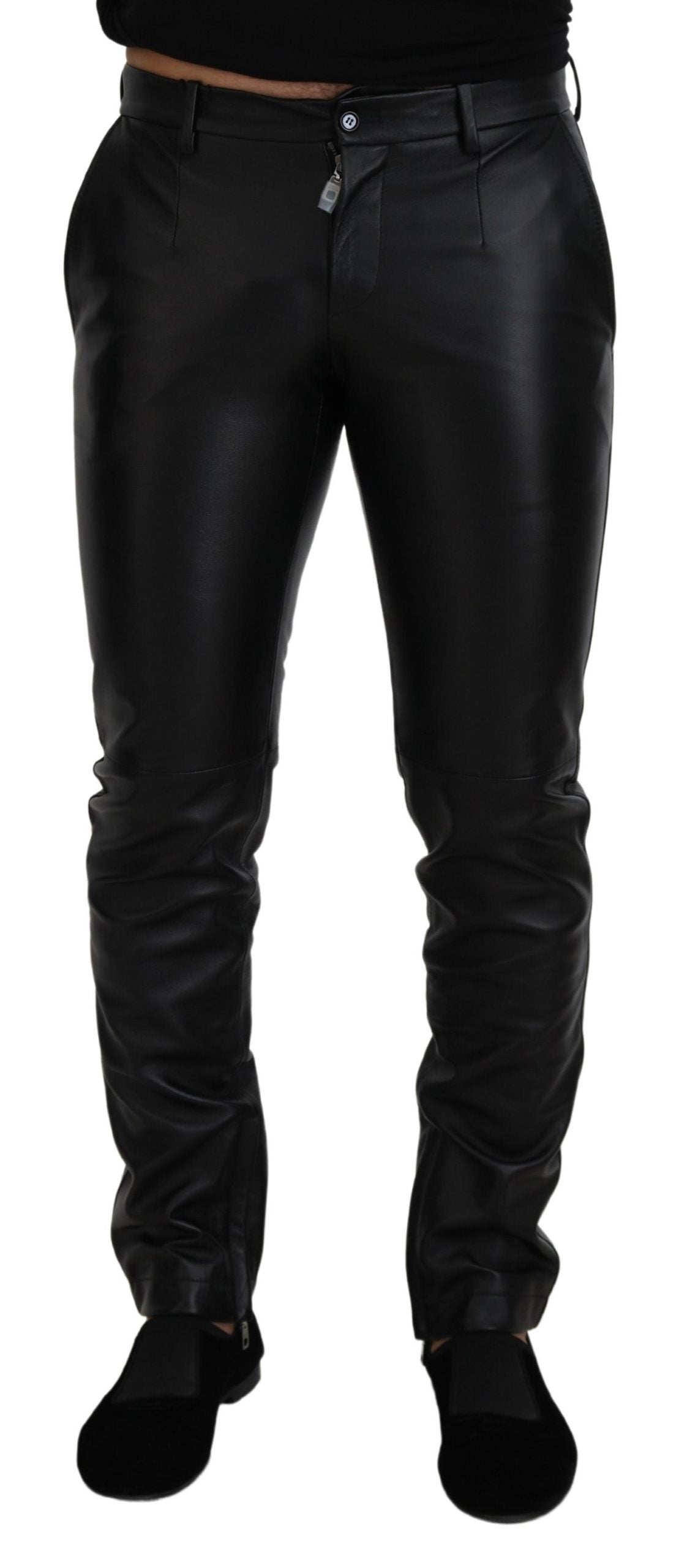 Pantalon skinny noir brillant extensible Dolce & Gabbana