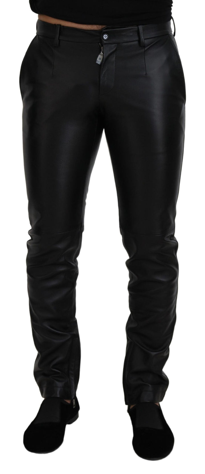 Pantalon skinny noir brillant extensible Dolce & Gabbana