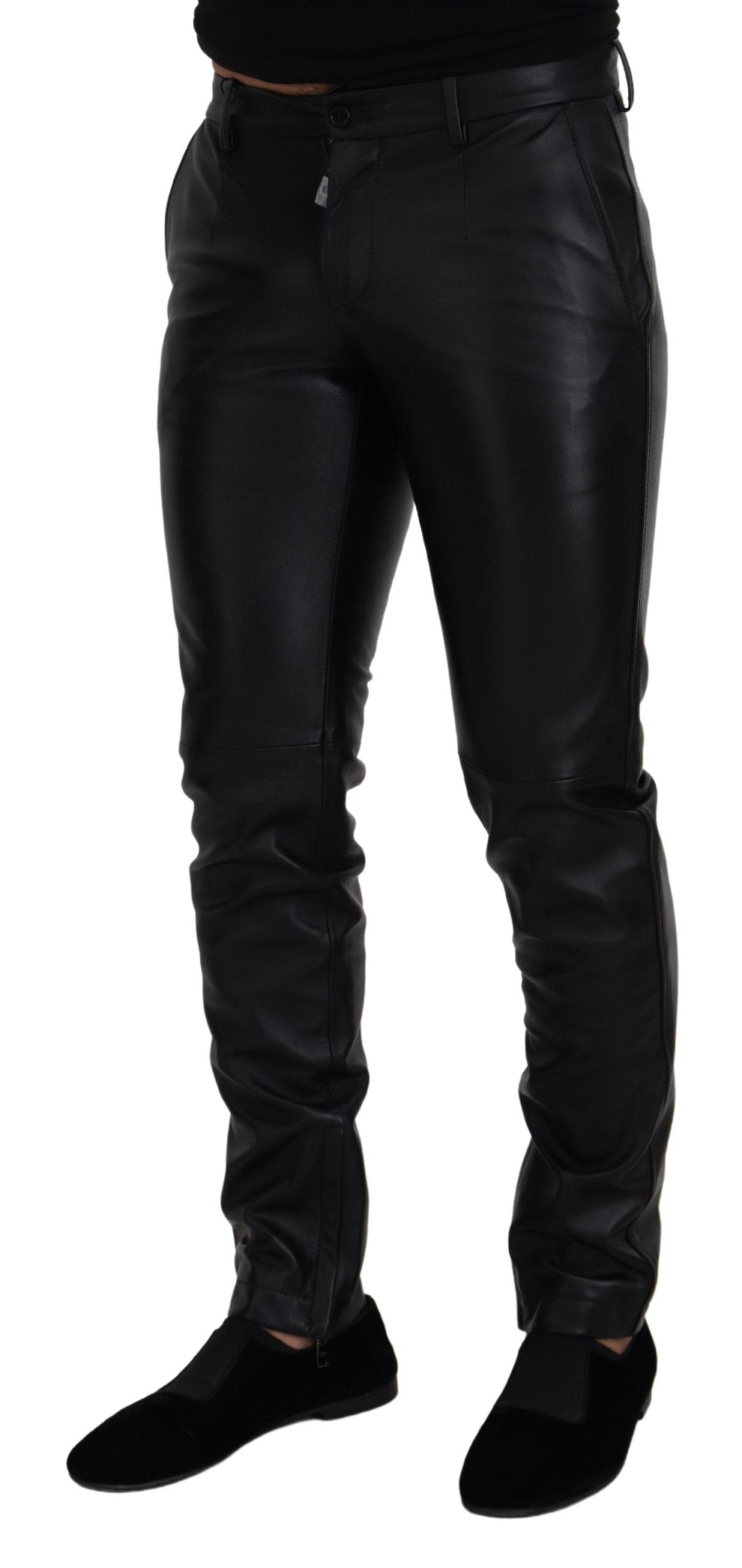 Pantalon skinny noir brillant extensible Dolce & Gabbana