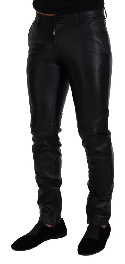 Pantalon skinny noir brillant extensible Dolce & Gabbana