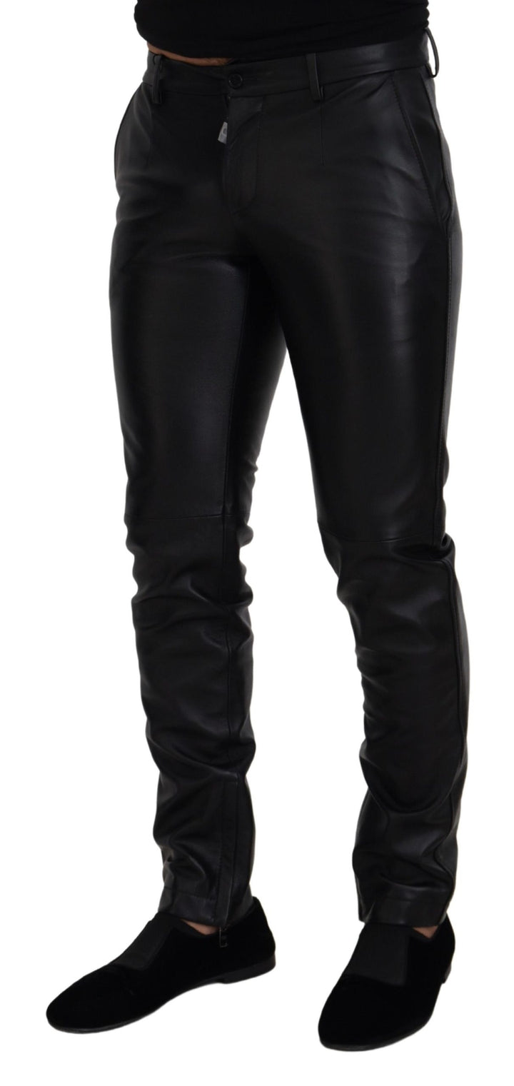 Pantalon skinny noir brillant extensible Dolce & Gabbana