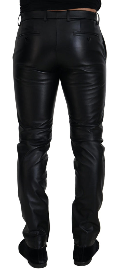 Pantalon skinny noir brillant extensible Dolce & Gabbana