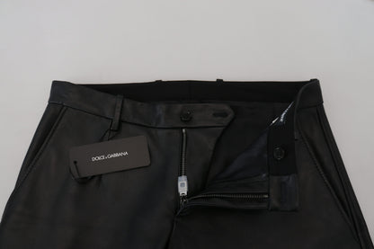 Pantalon skinny noir brillant extensible Dolce & Gabbana