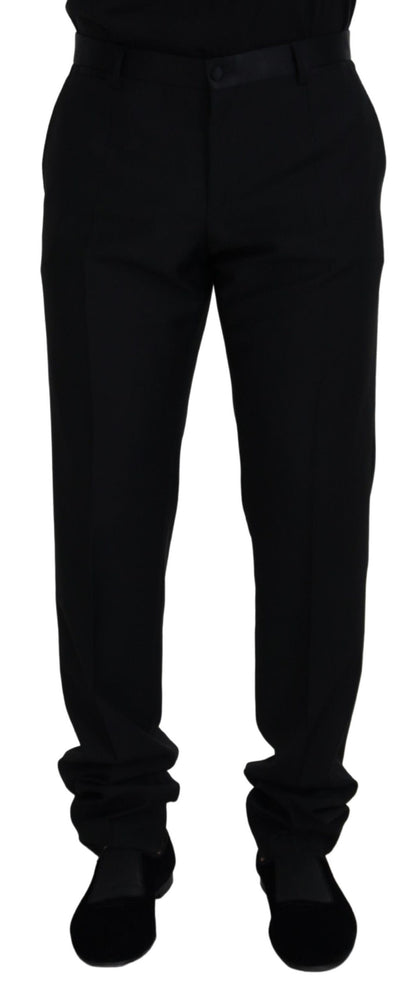 Pantalón Formal Chino de Lana Negro Dolce & Gabbana