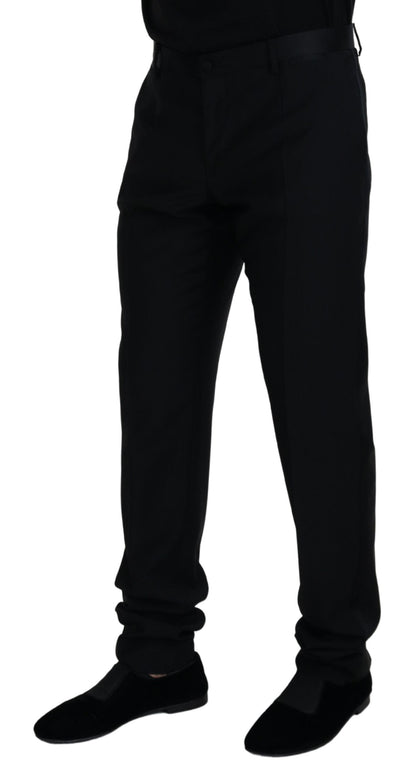 Pantalón Formal Chino de Lana Negro Dolce & Gabbana