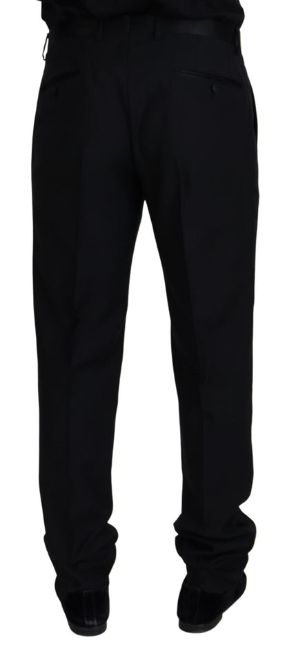 Pantalón Formal Chino de Lana Negro Dolce & Gabbana