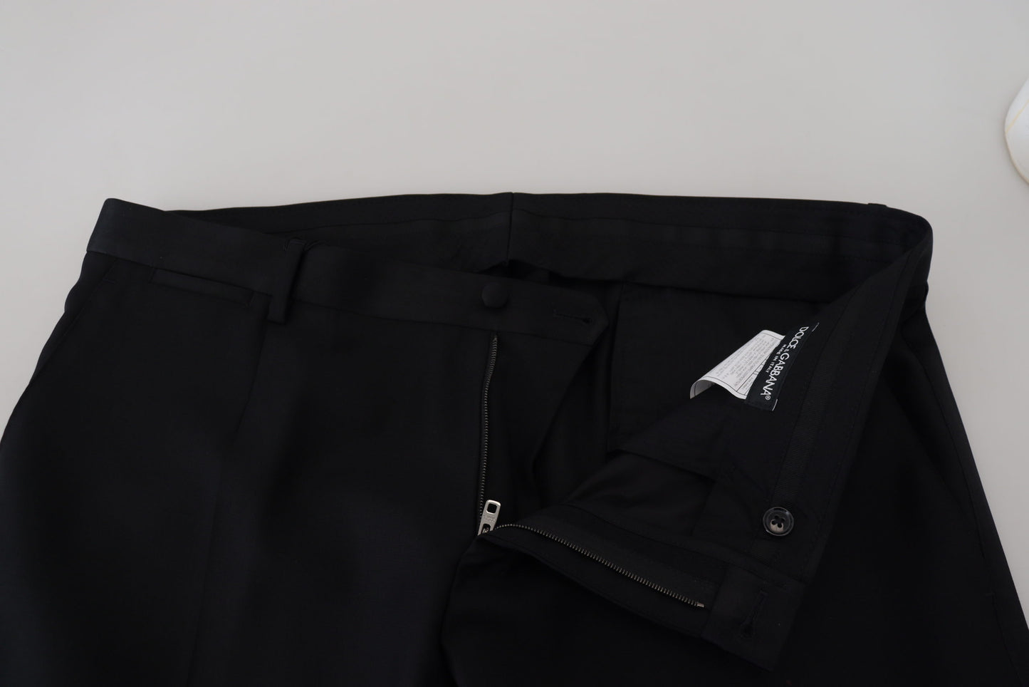 Pantalón Formal Chino de Lana Negro Dolce & Gabbana