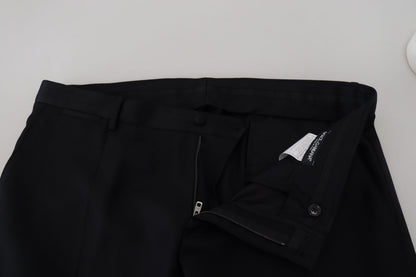 Pantalón Formal Chino de Lana Negro Dolce & Gabbana