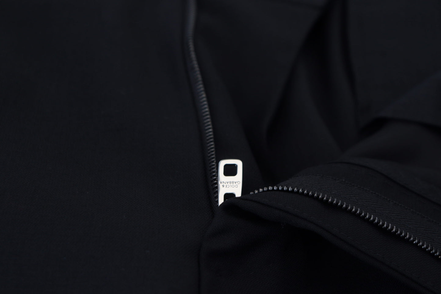 Pantalón Formal Chino de Lana Negro Dolce & Gabbana