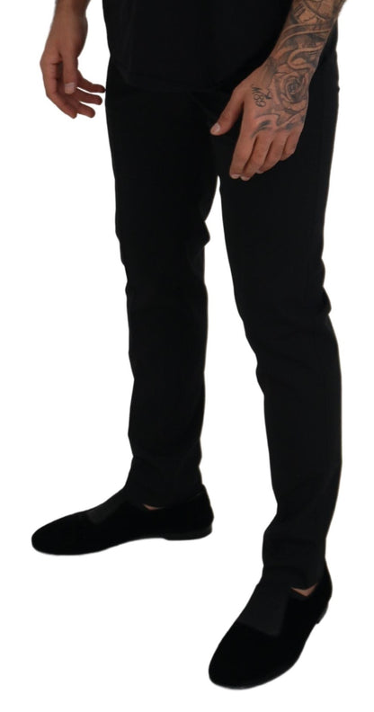 Pantalon de costume Dolce & Gabbana en polyester noir