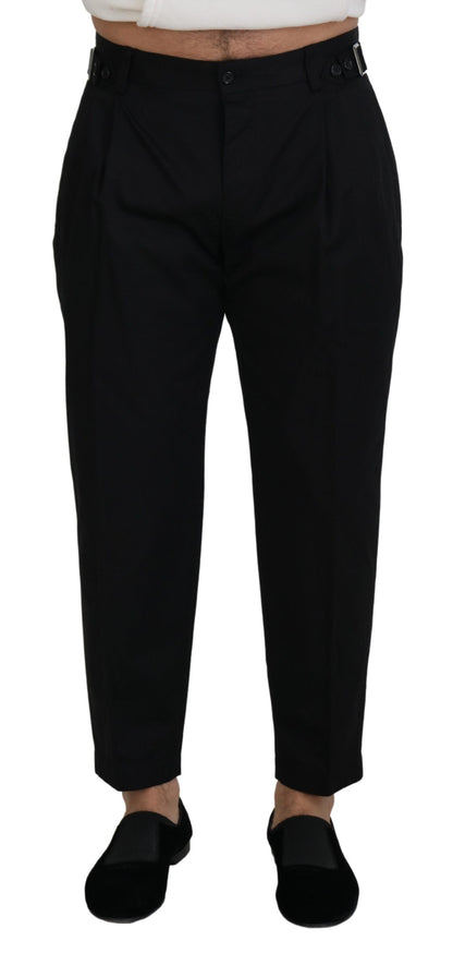 Pantalon de costume Dolce & Gabbana noir en coton style Chino