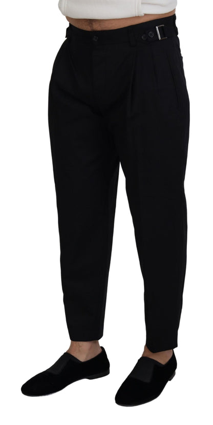 Pantalon de costume Dolce & Gabbana noir en coton style Chino