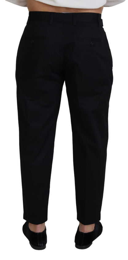 Pantalon de costume Dolce & Gabbana noir en coton style Chino