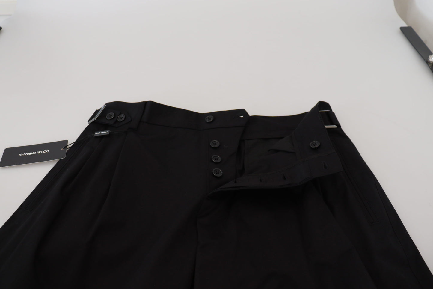 Pantalon de costume Dolce & Gabbana noir en coton style Chino