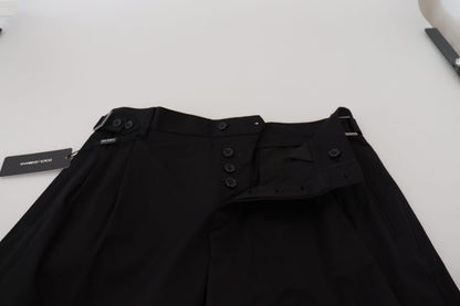 Pantalon de costume Dolce & Gabbana noir en coton style Chino