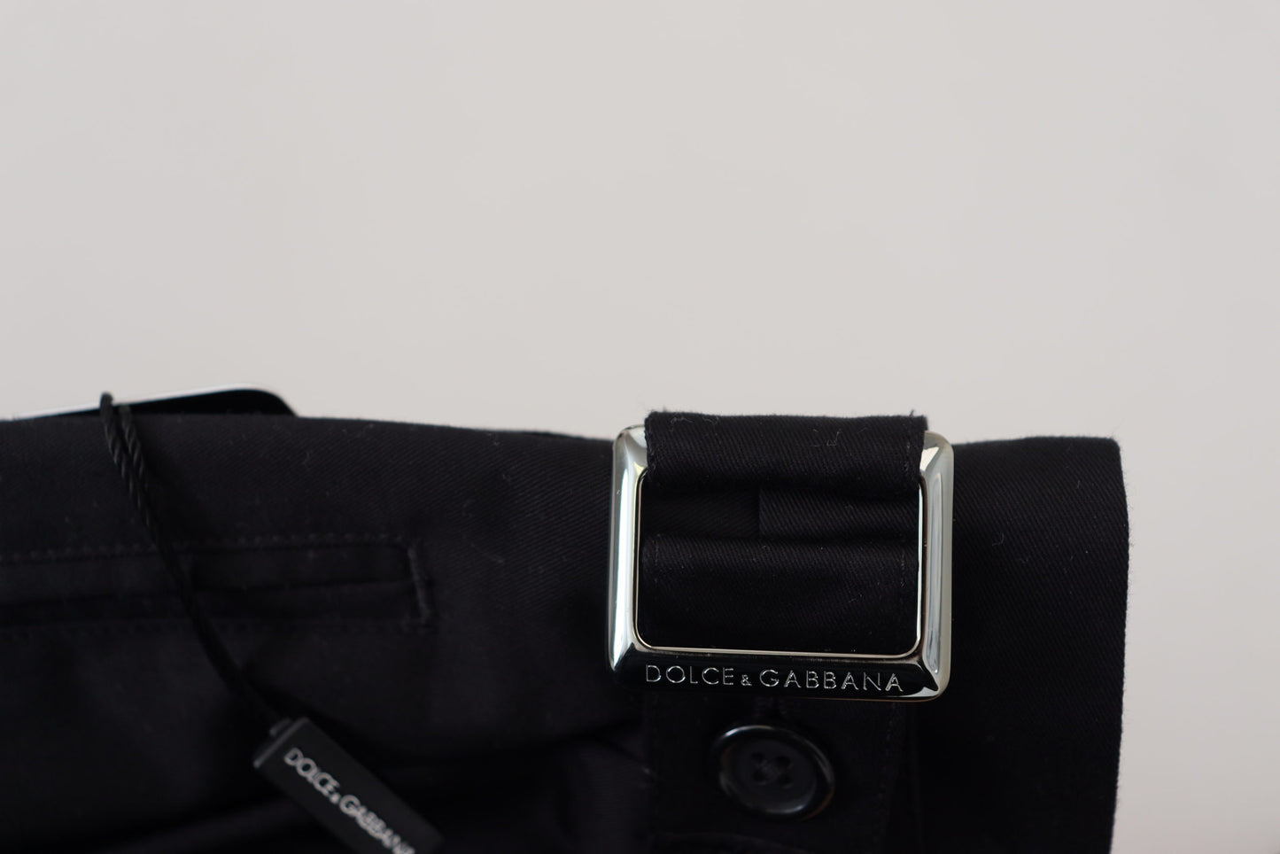Pantalon de costume Dolce & Gabbana noir en coton style Chino