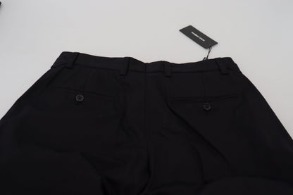 Pantalon de costume Dolce & Gabbana noir en coton style Chino