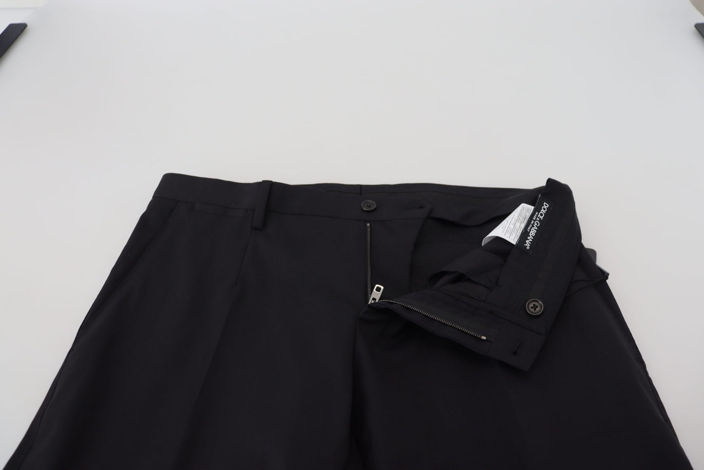 Pantalones formales tipo chino de lana negra Dolce & Gabbana