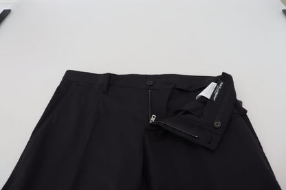 Pantalones formales tipo chino de lana negra Dolce & Gabbana