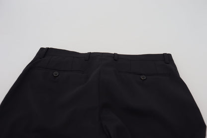 Pantalones formales tipo chino de lana negra Dolce & Gabbana